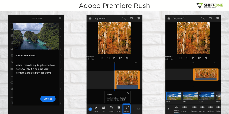 Adobe Premiere Rush video editing app Adobe Premiere Rush video editing app